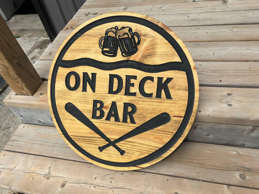 Custom Wood Bar Sign – Personalized Rustic Wooden Pub Sign for Home Bar, Man Cave, Whiskey or Bourbon Bar, Wedding or Outdoor Bar Decor