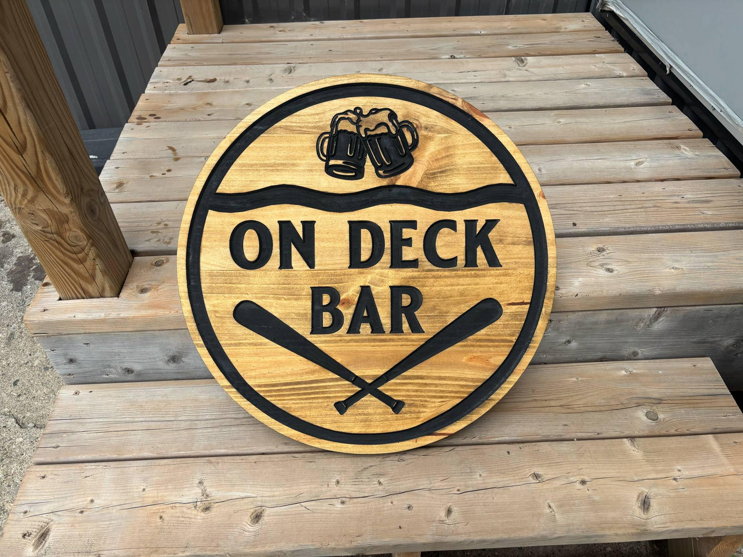 Custom Wood Bar Sign – Personalized Rustic Wooden Pub Sign for Home Bar, Man Cave, Whiskey or Bourbon Bar, Wedding or Outdoor Bar Decor