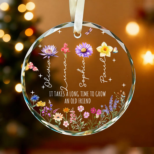 Best Friends Christmas Ornament,It Takes A Long Time To Grow An Old Friend,Soul Sisters Christmas Keepsake,Friendship Ornament,Besties Gift