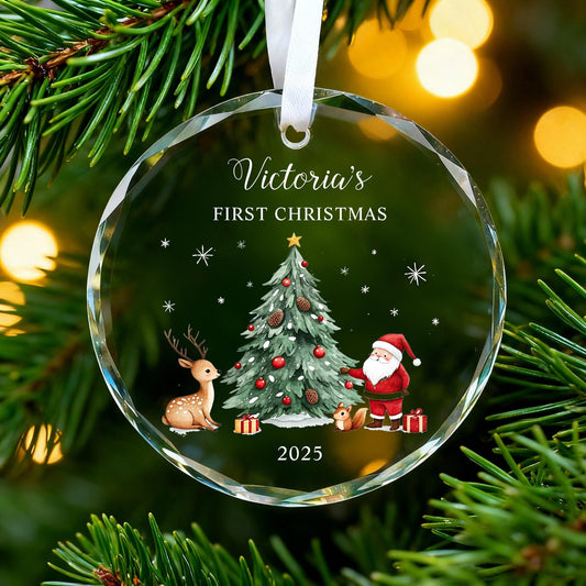 Baby's First Christmas Ornament 2025,Personalized Baby Christmas Ornament,Custom Holiday Ornament,New Baby Gift,1st Christmas Gift 2025